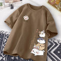 Japanischer süßer Hamster-Stil, süßer Druck, Alltagskleidung, Kurzarm