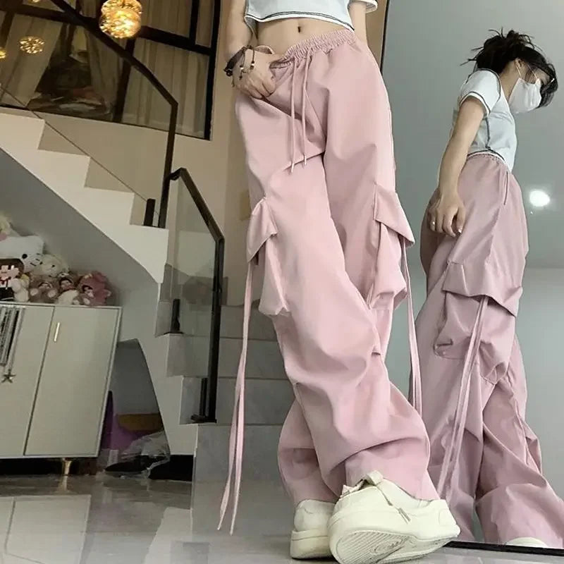 Girl Autumn Winter Korean Knit Sweater Vest Cargo Pants - Vusy Kawaii Shop