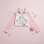 Damenbekleidung Kawaii Anime Bedrucktes T-Shirt Herbst