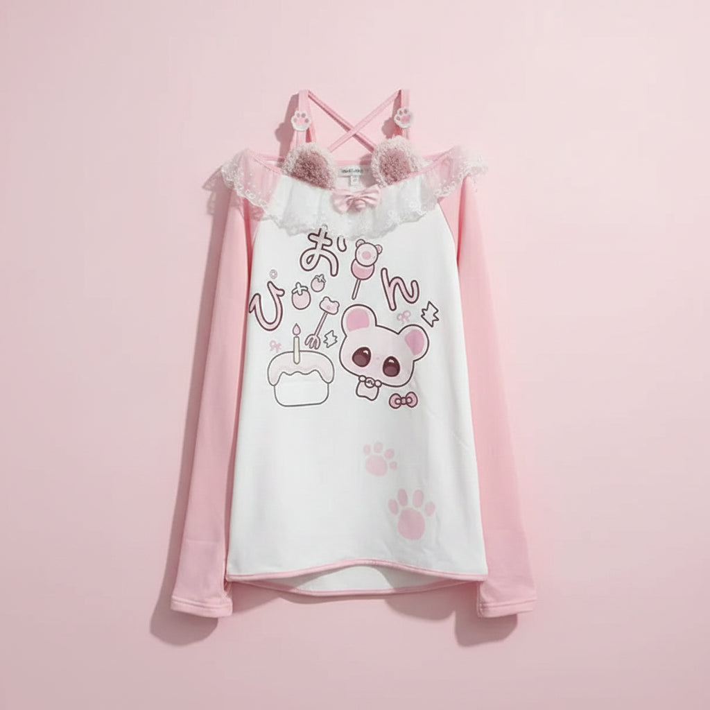 Women Clothing Kawaii Anime Printed T-Shirt Autumn - Vusy Kawaii Shop