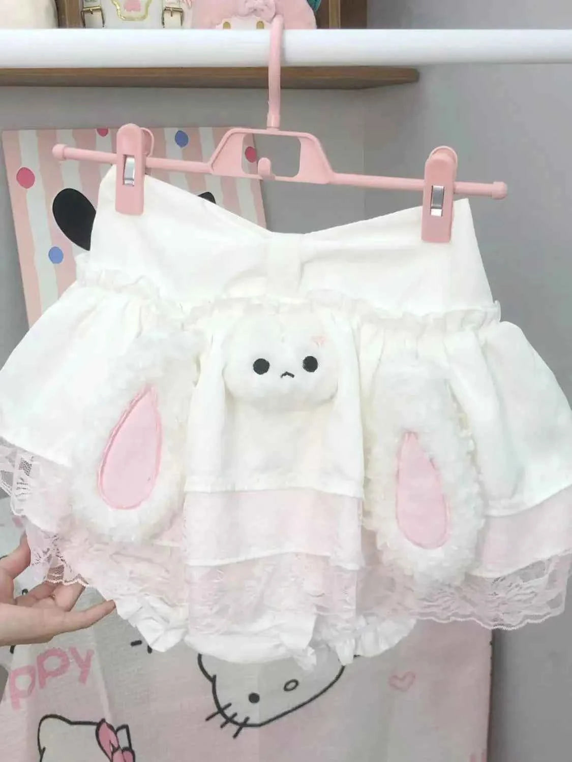Japanese Sweet Cake Skirts Cute Ear Bunny Simple Sweet Skirt
