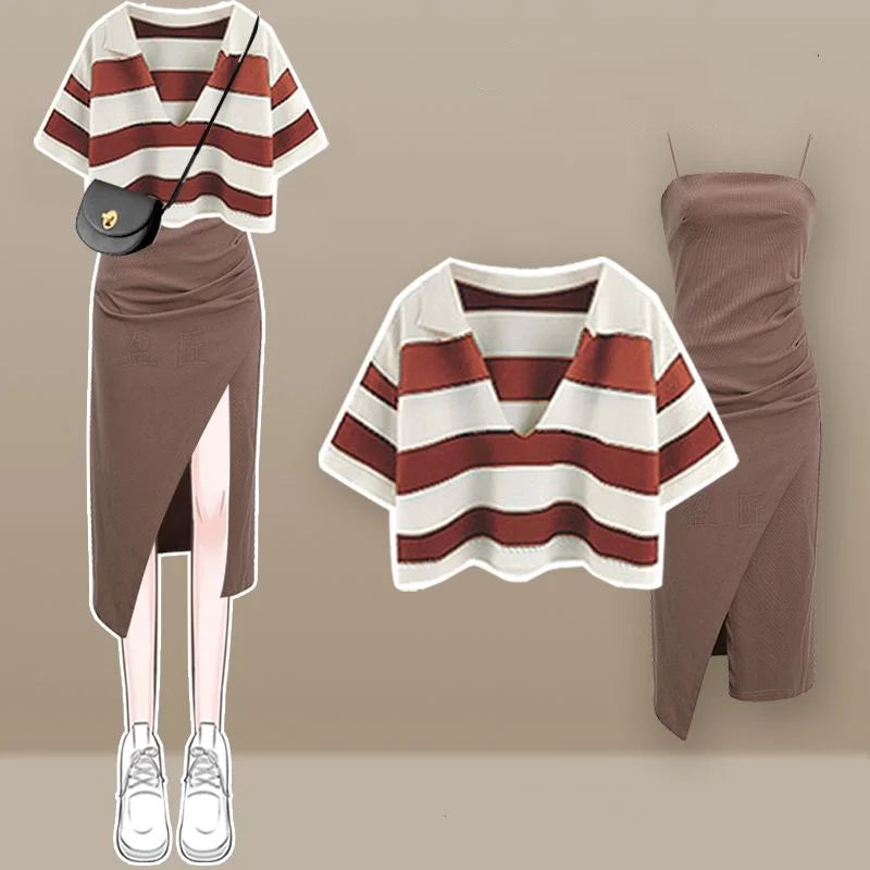Clothing Summer Single/Outfits Korean Fashion Age Reducing - Vusy Kawaii Shop