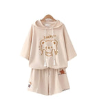 Summer Short Sleeve Sports Suit Cute Bear T-Shirt Japanese - Vusy Kawaii Shop