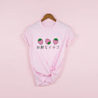 Fresh Strawberries Japanese Aesthetic T-Shirt Harajuku - Vusy Kawaii Shop