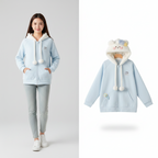 Japanische Kawaii-Druck Kapuzenmäntel Damen Sweatshirts