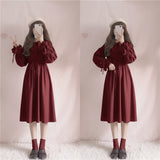 
Wine red dress