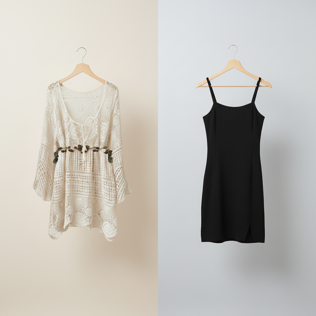 Elegant Knit Top Flowy Dress Spring Autumn Set - Vusy Kawaii Shop