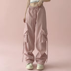 Women Spring Autumn Loose Plaid Shirts Vest Cargo Pants - Vusy Kawaii Shop