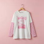 Kawaii Hello Kitty Cute Japanese Korean Tops T Shirt Fashion - Vusy Kawaii Shop