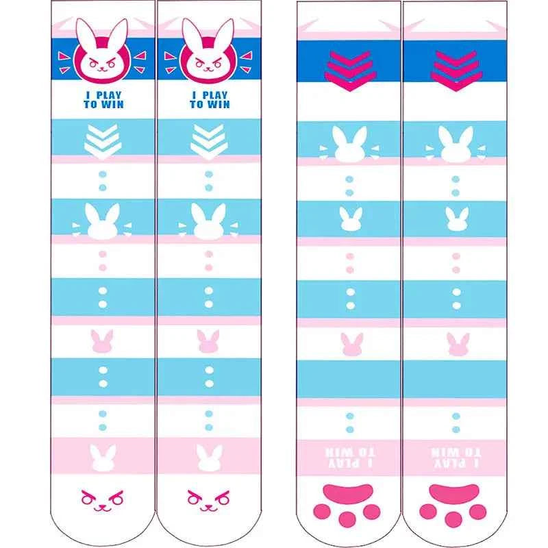 Japanese Sweet Mori Lolita Thigh Stockings Cute Angel Unicorn Kawaii Loli Soft Girl Over The Knee Stockings Halloween Role Play