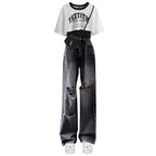 Spring-Summer Sweet Set for Students Korean Fashion T-shirt - Vusy Kawaii Shop