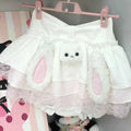 Japanese Sweet Cake Skirts Cute Ear Bunny Simple Sweet Skirt