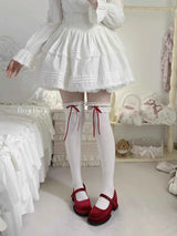 
white Knee socks 1
