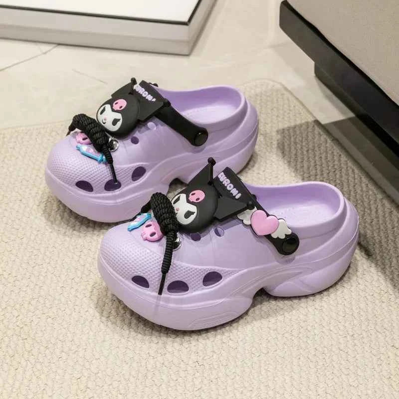 Cute Hello Kitty Sandals Women Eva Slippers Sanrioed Kawaii Anime Summer Girls Female Summer Beach Outside Anti-Slip Sandals