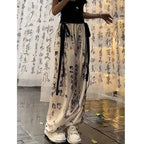 Harajuku Calligraphy Pants Japanese Streetwear Style