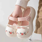 2025 New Cute Cartoon Slippers For Women Fashion Clogs Anti-slip Summer Shoes Girls Street Sandals 2 Way Wear Beach Slides