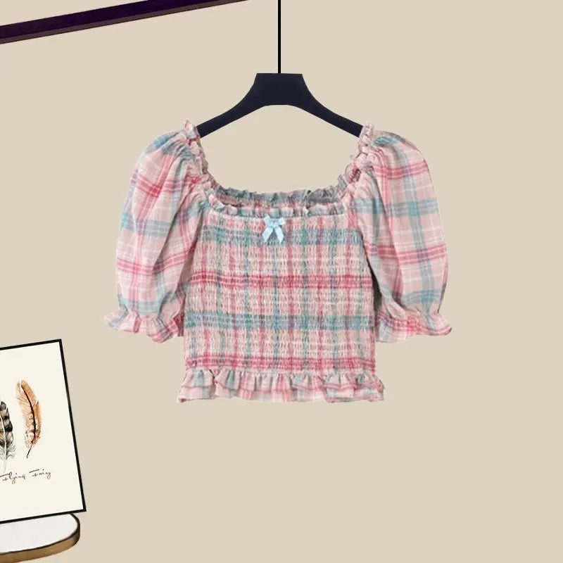 Summer Fashion Denim Shorts Matching Set Korean Elegant - Vusy Kawaii Shop