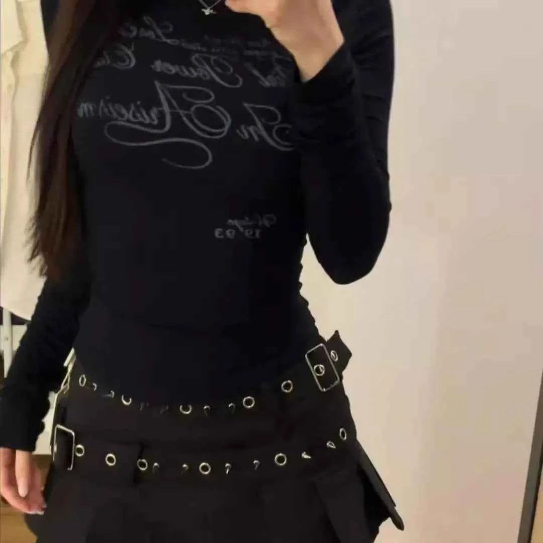 Fashion Design Double Belt Pleated Skirt in Summer Korean