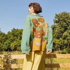 Spring and Autumn Retro Lazy Style Jacquard Knitwear Jackets - Vusy Kawaii Shop