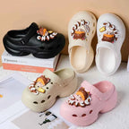 2025 Women's Summer Wedges Sandals Breathable Outdoor Clogs Thick Street Beach Slides Garden Ladies' New Platform Slippers Girls