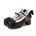 Women Kawaii Mid Block Heel Mary Jane Rockabilly Pumps
