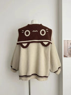 Preppy Style Grunge Kawaii Cute Cat Jacquard Sweaters Women - Vusy Kawaii Shop