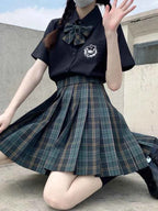 Uniform Skirt Women Spring Japanese Preppy Uniform Plaid