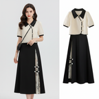 Summer Japanese Style Set Graceful Short Sleeve Blouse - Vusy Kawaii Shop