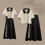Summer Japanese Style Set Graceful Short Sleeve Blouse - Vusy Kawaii Shop