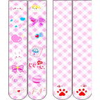 Japanese Sweet Mori Lolita Thigh Stockings Cute Angel Unicorn Kawaii Loli Soft Girl Over The Knee Stockings Halloween Role Play