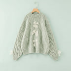 Women Spring and Autumn Fashion Knitted Sweater and Sling - Vusy Kawaii Shop
