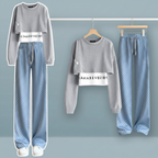 Spring Autumn Fashion Sportswear Suit Korean Sweater - Vusy Kawaii Shop
