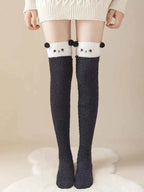 Womens Fuzzy Socks Slipper Winter Fluffy Comfy Cozy Socks Cabin Warm Home Socks Cute Knee High Socks