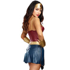 Wonder Woman superhero cosplay costume back view on model