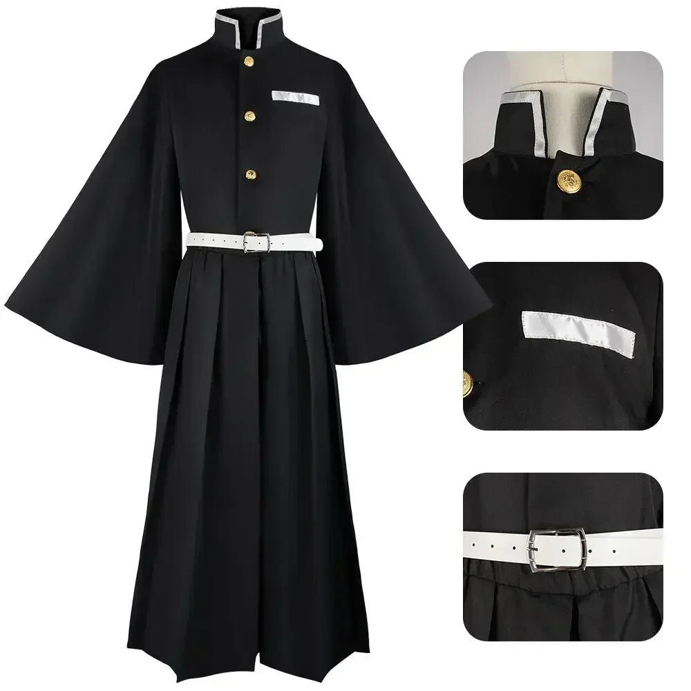 Muichiro Tokito Demon Slayer uniform with collar and belt detail