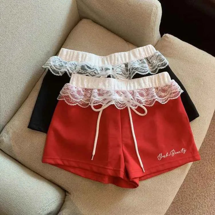 Sexy Low- Waist Embroidery Shorts Summer Casual Short Pants