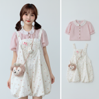 Japanese Peter Pan Collar Puff Sleeve Plaid Shirt Women - Vusy Kawaii Shop