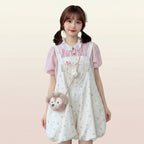 Japanese Peter Pan Collar Puff Sleeve Plaid Shirt Women - Vusy Kawaii Shop