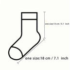 6 Pairs Anime Sanrio Melody Kuromi Print Kids Socks Cinnamoroll  Kawaii Warm Cartoon Women Mid-calf Socks Cotton Sock for Girls