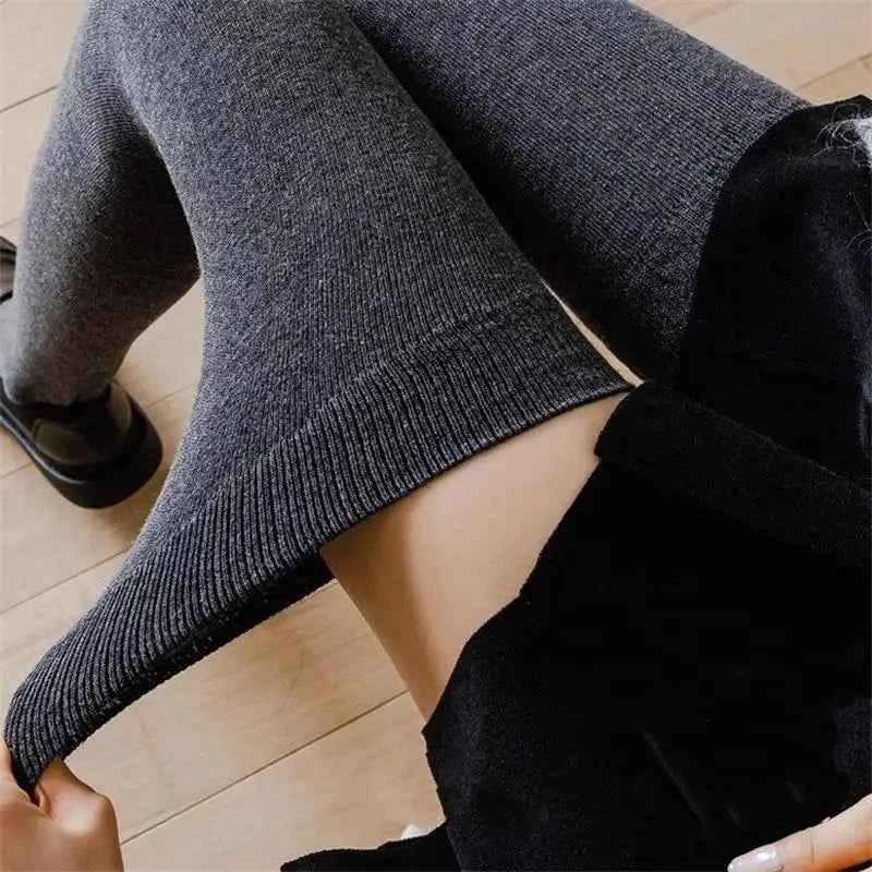 1pair Women Cotton Over Knee High Socks 80cm Lengthened JK Lolita Stockings Autumn Winter Elastic Thigh Stockings Party Socks