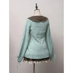 Autumn Suit Lolita Lolita Cute Sweet Mint Sweater Shirt - Vusy Kawaii Shop