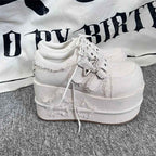 GURURU Original Star Denim Subculture Spicy Girl Thick Sole Shoes Lorita PU Round Head Fashion Street Girl Shoes