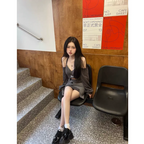 Chic Fashion Women Streetwear Sexy Halter Off Shoulder Crop - Vusy Kawaii Shop