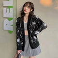Women Heart Pattern Jacquard Sweater Long Sleeve Love Style