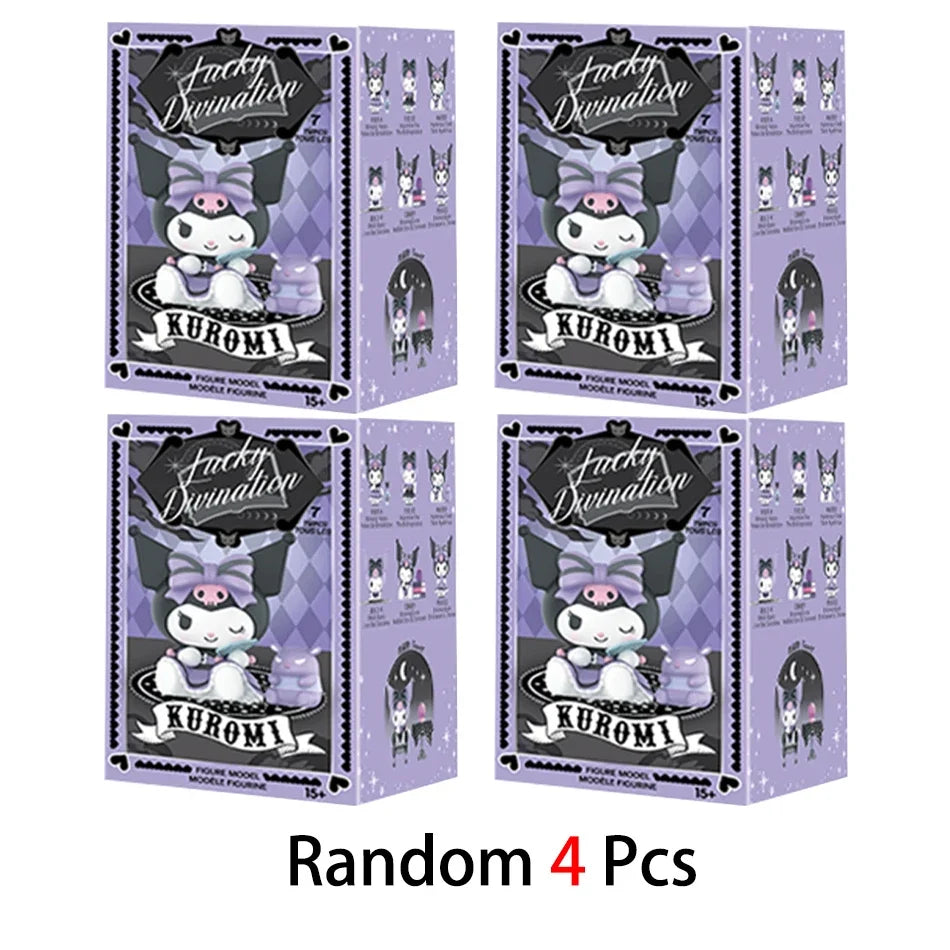 Four Kuromi Lucky Divination blind box packaging, random 4 pieces set