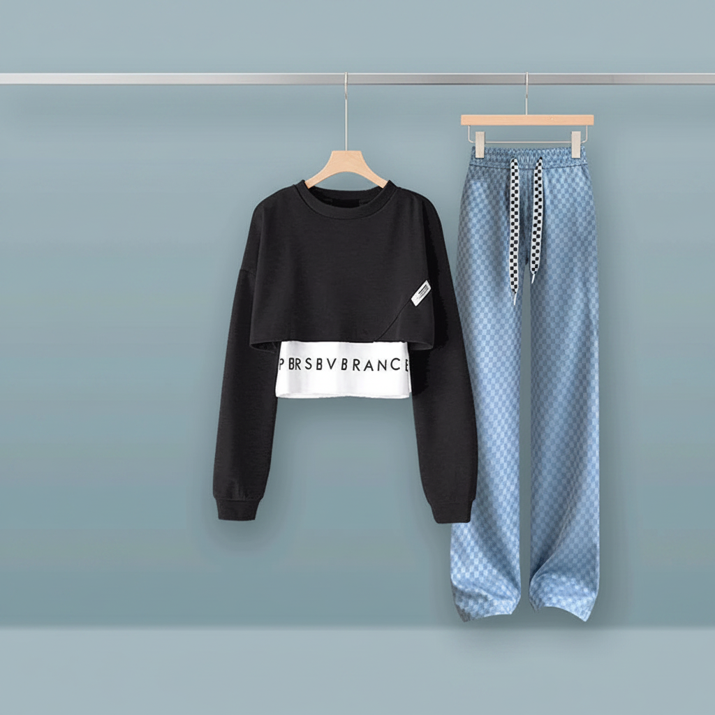 Spring Autumn Fashion Sportswear Suit Korean Sweater - Vusy Kawaii Shop