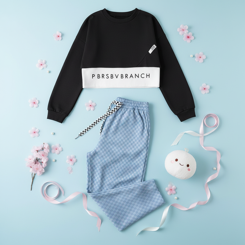 Spring Autumn Fashion Sportswear Suit Korean Sweater - Vusy Kawaii Shop