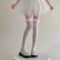 Women Korean Girls JK Silk Sock Fashion Heart Bowknot Calf