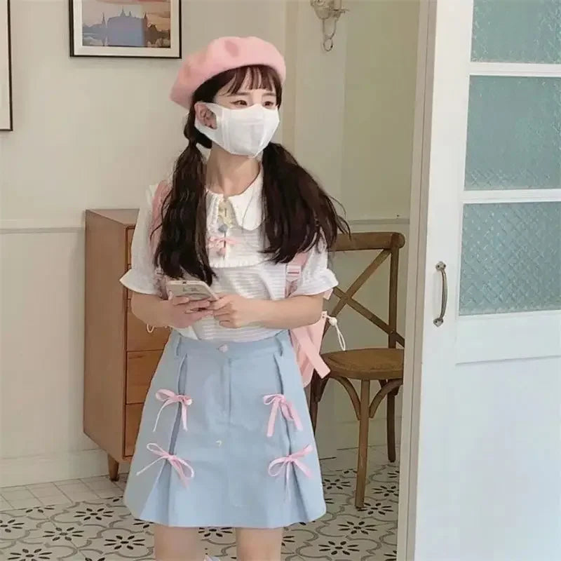 Long Sleeve Japanese Sweet 3 Piece Sets Kawaii Mori Girl - Vusy Kawaii Shop