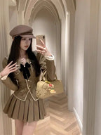 Women Two-Piece College Style Short Suit Jacket - Vusy Kawaii Shop